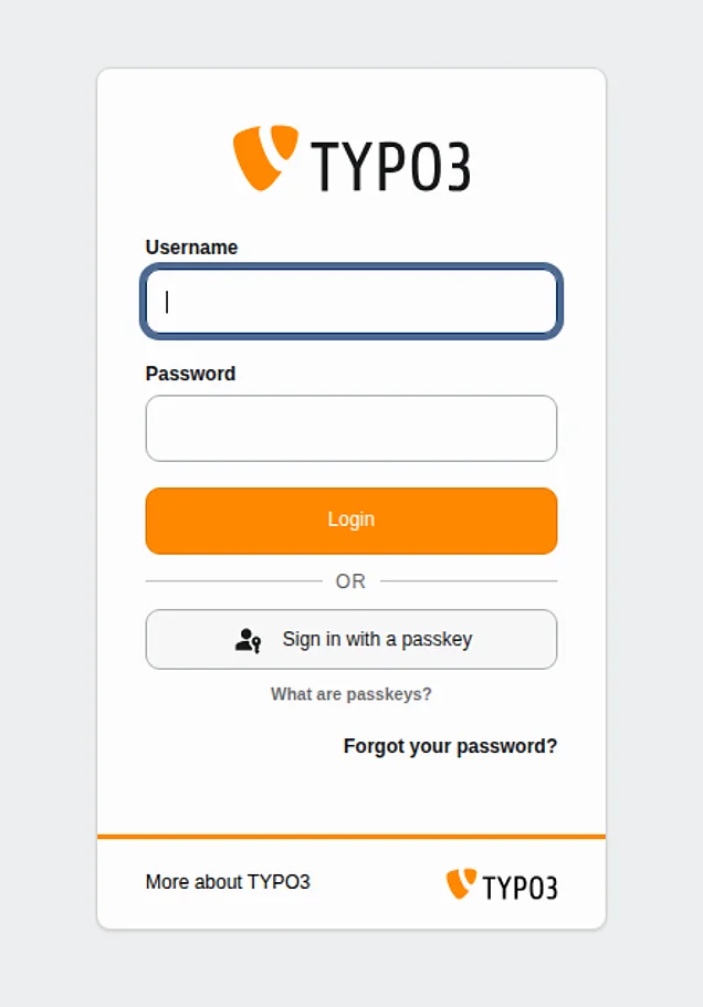 Passkey login